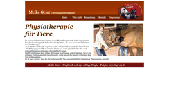 Desktop Screenshot of geier-tierphysio.de
