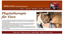Tablet Screenshot of geier-tierphysio.de
